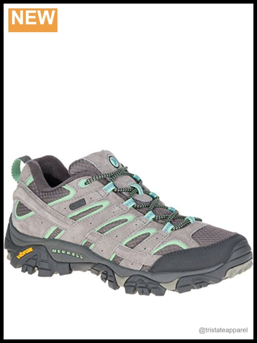 Waterproof Hiking Shoes Pigskin Leather Mesh Vibram Sole Lace-Up